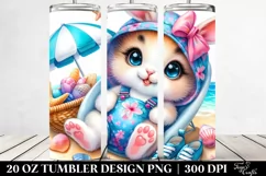 Colorful Bunny Beach Sleeper | 20 oz Tumbler Product Image 2