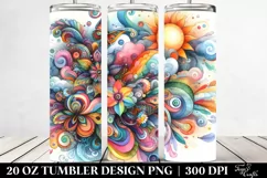 Colorful Whimsical Flower | 20 oz Tumbler Product Image 2