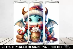 Cute Little Dragon with Blanket, Centered PNG Product Image 2