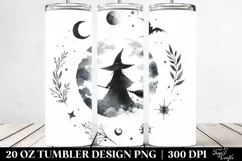 Simple Washed Watercolor Witch 20 oz Tumbler Product Image 2