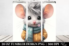 Winter Baby Mouse with Flower, Transparent PNG Product Image 2