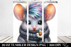 Winter Baby Mouse with Flower, Transparent PNG Product Image 2