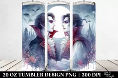 Simple Watercolor Vampire | 20 oz Tumbler Product Image 2