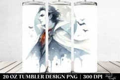 Simple Watercolor Vampire | 20 oz Tumbler Product Image 2