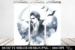 Simple Watercolor Vampire | 20 oz Tumbler Product Image 2