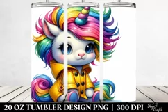Funny Unicorn Raincoat | 20 oz Tumbler Product Image 2