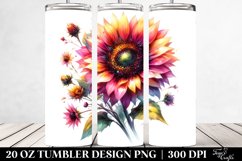Colorful Sunflower Tumbler 20 oz Product Image 2