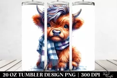 Cool Baby Highland Cow | 20 oz Tumbler Product Image 2
