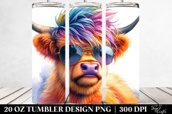 Modest Baby Highland Cow | 20 oz Tumbler Product Image 2