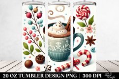 Whimsical Cocoa Mug Design for Christmas, 20 Oz Tumbler Product Image 2