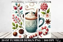 Whimsical Cocoa Mug Design for Christmas, 20 Oz Tumbler Product Image 2