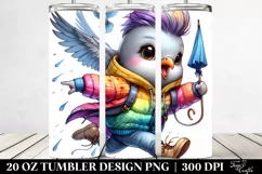 Baby Dove with Raincoat, Transparent PNG Product Image 2