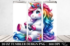 Cute Unicorn 20 oz Tumbler Product Image 2