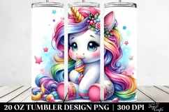 Cute Unicorn 20 oz Tumbler Product Image 2