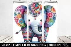 Colorful Wimsical Elephant | 20 Oz Tumbler Product Image 2