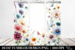 Centered Wild Flowers with Space | 20 oz Tumbler Product Image 2