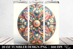 Colorful Pastel 3D Ornament Clipart, High-Res 20 Oz Tumbler Product Image 2