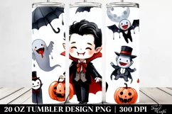 Simple Funny Halloween Vampire Clipart 20 Oz Tumbler Product Image 2