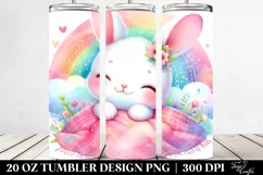 Colorful Pinkish Rabbit Blanket | 20 oz Tumbler Product Image 2