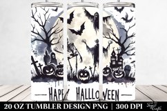 Simplistic Undead Halloween Tumbler 20 oz Product Image 2