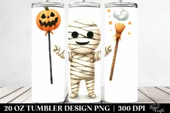 Simple Funny Halloween Clipart, 20 Oz Tumbler Product Image 2