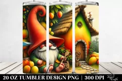 Fairy Tale Gnome in Front of a Mango House | 20 oz Tumbler Product Image 2