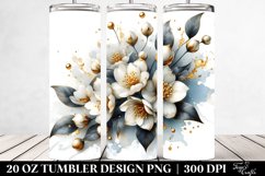 Abstract Shiny Jasmine with Golden Insertions. 20 oz Tumbler Product Image 2