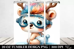 Expressive Bear with Crazy Haircut, Transparent PNG Product Image 2
