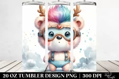Expressive Bear with Crazy Haircut, Transparent PNG Product Image 2