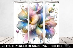 Abstract Sweet Pea Tumbler Design | 20 oz Tumbler Product Image 2
