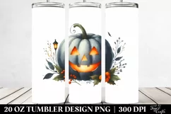 Simple Halloween Pumpkin Tumbler Design | 20 oz Tumbler Product Image 2