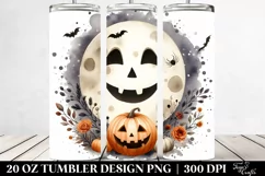 Simple Funny Halloween Full Moon Clipart 20 Oz Tumbler Product Image 2