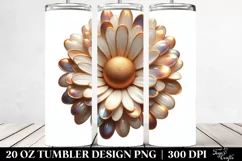 Glossy Daisy Watercolor | 20 Oz Tumbler Product Image 2