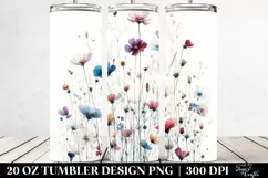 Centered Tall Wild Flowers | 20 Oz Tumbler Product Image 2