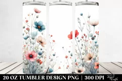 Centered Tall Wild Flowers | 20 Oz Tumbler Product Image 2
