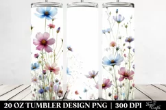 Centered Tall Wild Flowers | 20 Oz Tumbler Product Image 2