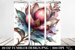 Shiny Magnolia with Metallic Insertions Tumbler Product Image 2