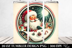 Retro Christmas Santa Clipart, High-Res 20 Oz Tumbler Product Image 2