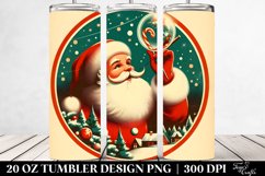 Retro Santa Christmas Clipart 20 Oz Tumbler Product Image 2