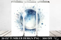 Washed Watercolor Crystal Ball | 20 oz Tumbler Product Image 2