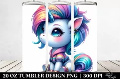 Vibrant Baby Unicorn Clipart Product Image 2
