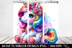 Cute Baby Unicorn 20 oz Tumbler Product Image 2