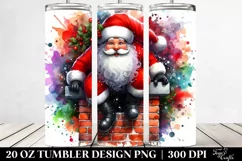 Santa Through The Chimney | 20 oz Tumbler Product Image 2