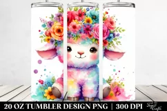 Lamb Flower Crown | 20 oz Tumbler Product Image 2