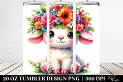 Lamb Flower Crown | 20 oz Tumbler Product Image 2