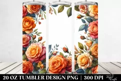 Colorful Orange Roses Frame | 20 oz Tumbler Product Image 2