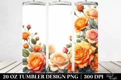 Colorful Orange Roses Frame | 20 oz Tumbler Product Image 2