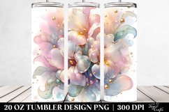 Glossy Sweet Pea Tumbler Design | 20 oz Tumbler Product Image 2