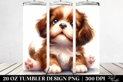 Cute Baby Brittany Watercolor Tumbler Product Image 2
