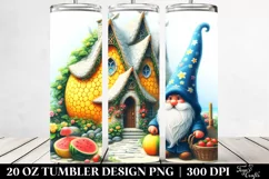Fairy Tale Gnome in Front of a Honeymelon House | 20 oz Product Image 2